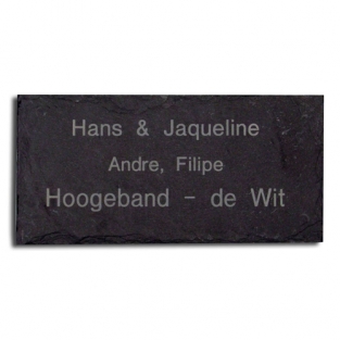 Leisteen naambord rechthoek